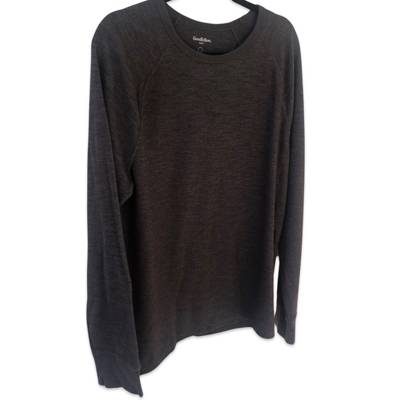EUC Goodfellow & Co. Rich Heather Brown Crewneck Long Sleeve Pullover - Picture 2 of 7